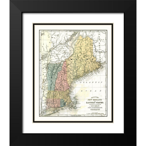 Eastern States - Mitchell 1869 Black Modern Wood Framed Art Print with Double Matting by Mitchell