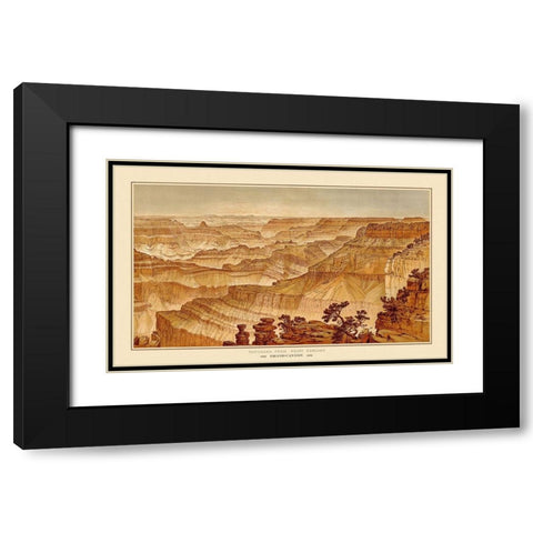 Grand Canyon, Point Sublime Arizona - Bien 1882 Black Modern Wood Framed Art Print with Double Matting by Bien