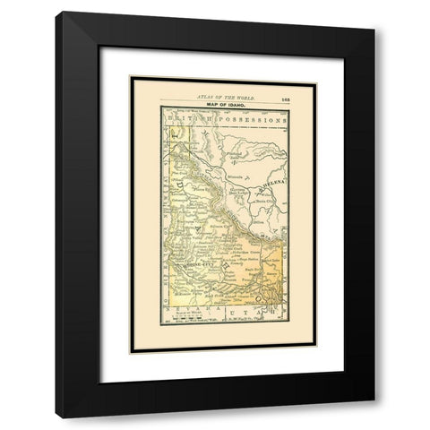 Idaho - Alden 1886 Black Modern Wood Framed Art Print with Double Matting by Alden