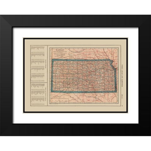 Kansas - Reynold 1921 Black Modern Wood Framed Art Print with Double Matting by Reynold