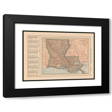 Louisiana - Reynold 1921 Black Modern Wood Framed Art Print with Double Matting by Reynold