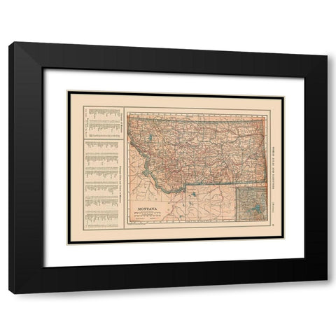 Montana - Reynold 1921 Black Modern Wood Framed Art Print with Double Matting by Reynold