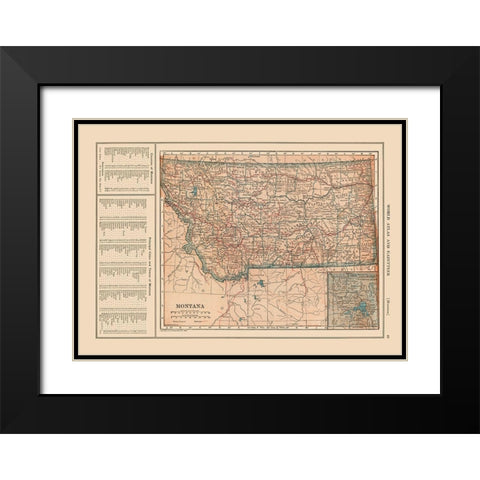 Montana - Reynold 1921 Black Modern Wood Framed Art Print with Double Matting by Reynold