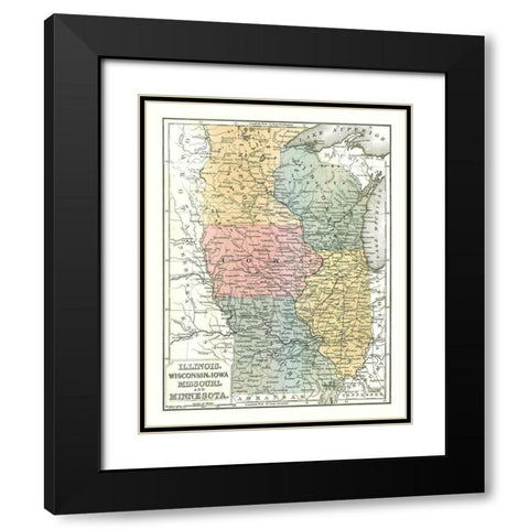 North Midwest - Mitchell 1869 Black Modern Wood Framed Art Print with Double Matting by Mitchell
