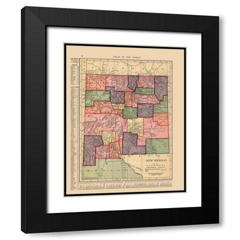 New Mexico - Hammond 1910 Black Modern Wood Framed Art Print with Double Matting by Hammond