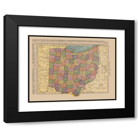 Ohio - Hammond 1910 Black Modern Wood Framed Art Print with Double Matting by Hammond