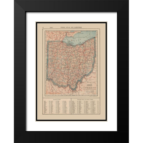 Ohio - Reynold 1921 Black Modern Wood Framed Art Print with Double Matting by Reynold
