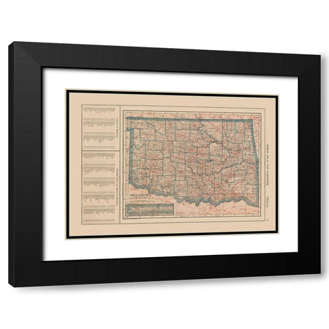 Oklahoma - Reynold 1921 Black Modern Wood Framed Art Print with Double Matting by Reynold