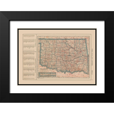 Oklahoma - Reynold 1921 Black Modern Wood Framed Art Print with Double Matting by Reynold