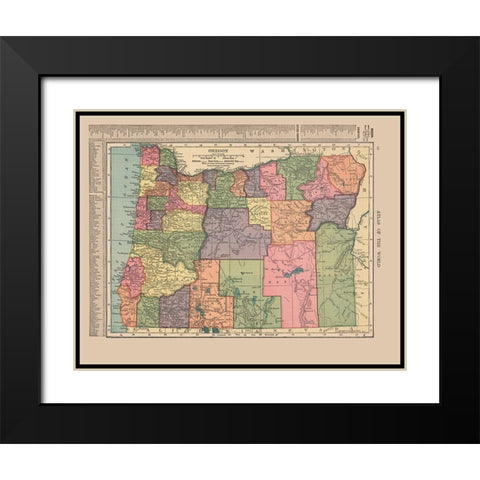 Oregon - Hammond 1910 Black Modern Wood Framed Art Print with Double Matting by Hammond