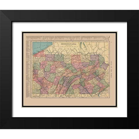 Pennsylvania - Hammond 1910 Black Modern Wood Framed Art Print with Double Matting by Hammond