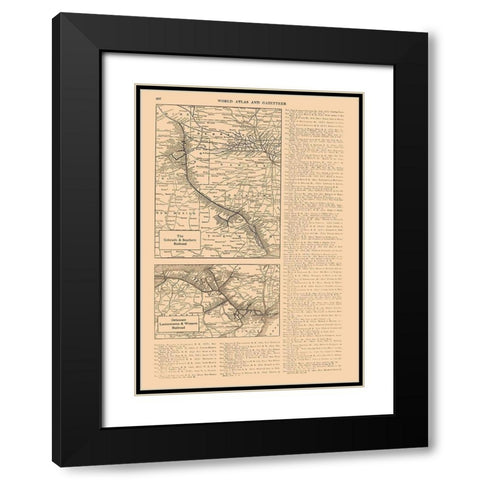 Colorado, Delaware, Lackawanna Black Modern Wood Framed Art Print with Double Matting by Reynold