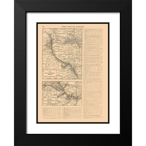Colorado, Delaware, Lackawanna Black Modern Wood Framed Art Print with Double Matting by Reynold