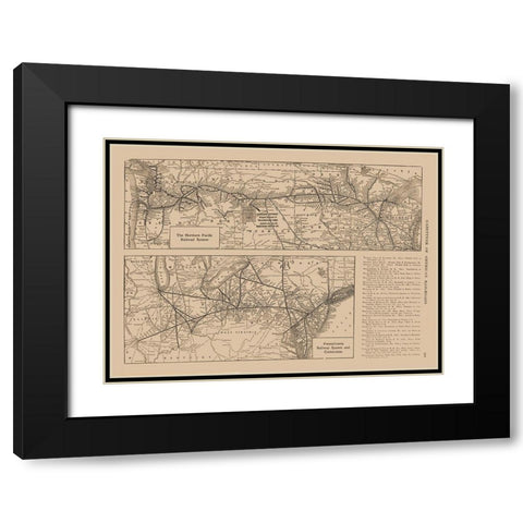 Northern Pacific, Pennsylvania Black Modern Wood Framed Art Print with Double Matting by Reynold