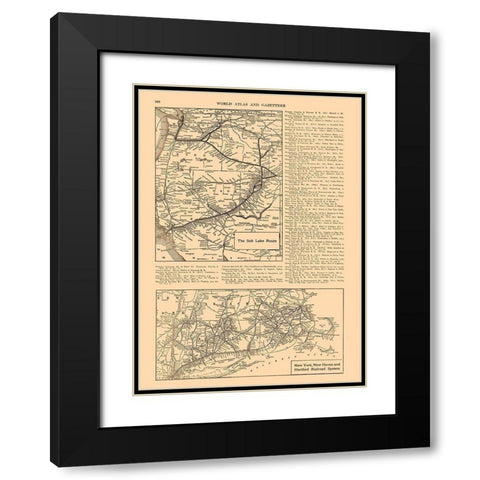 Salt Lake Route, New York - Railroad - Reynold Black Modern Wood Framed Art Print with Double Matting by Reynold