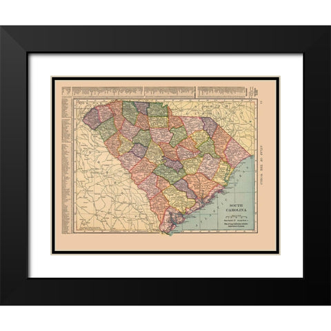 South Carolina - Hammond 1910 Black Modern Wood Framed Art Print with Double Matting by Hammond