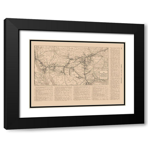 Atchison, Topeka, Santa Fe Black Modern Wood Framed Art Print with Double Matting by Reynold