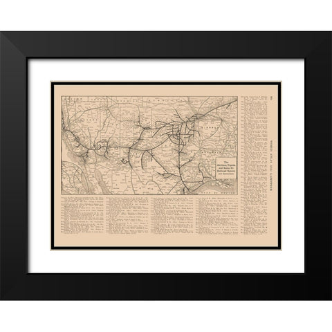 Atchison, Topeka, Santa Fe Black Modern Wood Framed Art Print with Double Matting by Reynold