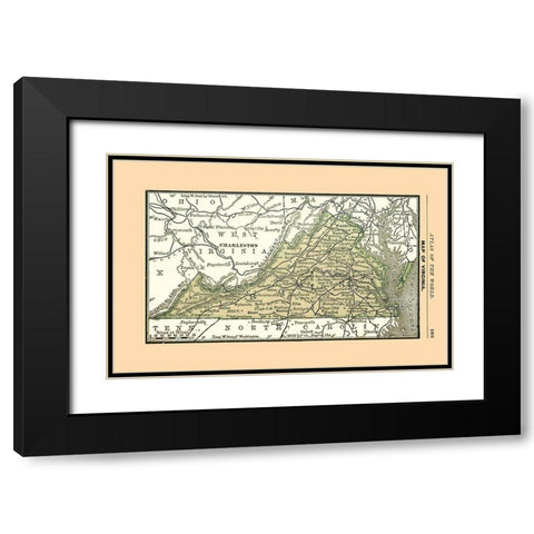 Virginia - Alden 1886 Black Modern Wood Framed Art Print with Double Matting by Alden