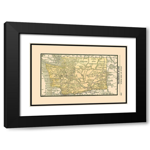 Washington - Alden 1886 Black Modern Wood Framed Art Print with Double Matting by Alden