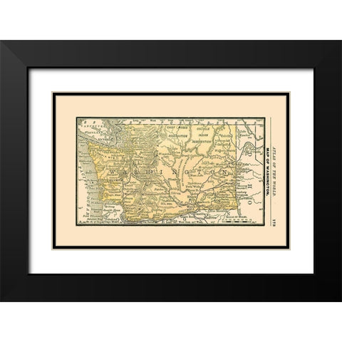 Washington - Alden 1886 Black Modern Wood Framed Art Print with Double Matting by Alden