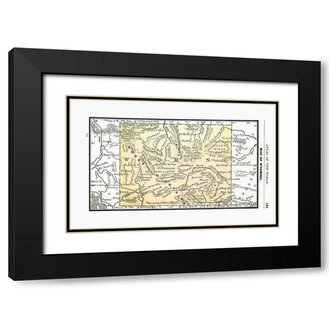 Wyoming - Alden 1886 Black Modern Wood Framed Art Print with Double Matting by Alden