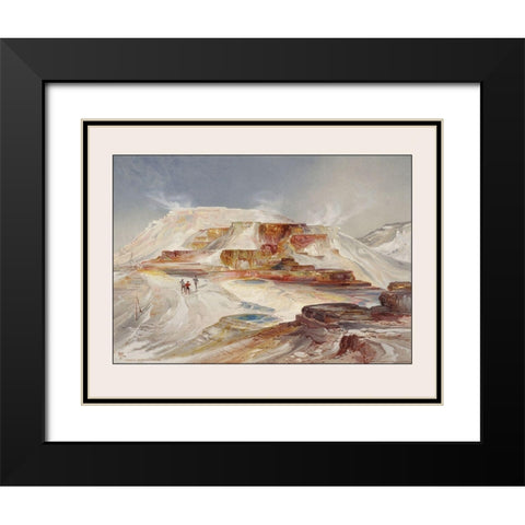 Yellowstone National Park Wyoming - Gardnier 1875 Black Modern Wood Framed Art Print with Double Matting by Gardnier