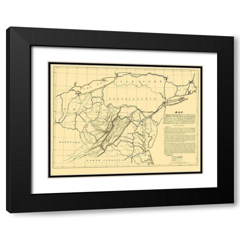 Baltimore and Ohio Railroad - Colton 1840 Black Modern Wood Framed Art Print with Double Matting by Colton