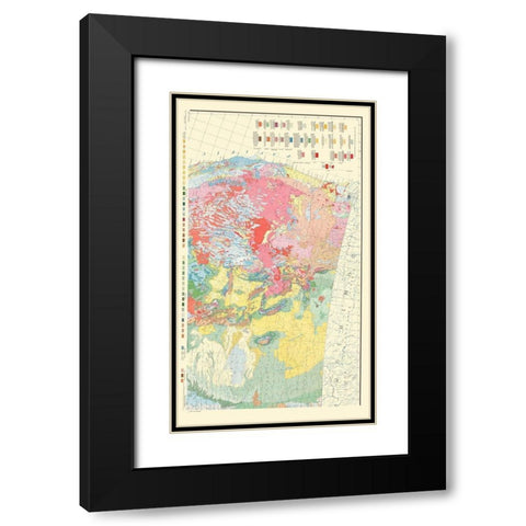Northwest United States - USGS 1932 Black Modern Wood Framed Art Print with Double Matting by USGS