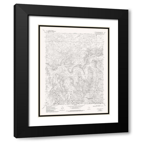 Asphalt Wash Utah Quad - USGS 1968 Black Modern Wood Framed Art Print with Double Matting by USGS