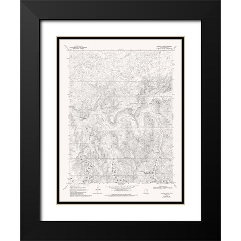 Asphalt Wash Utah Quad - USGS 1968 Black Modern Wood Framed Art Print with Double Matting by USGS