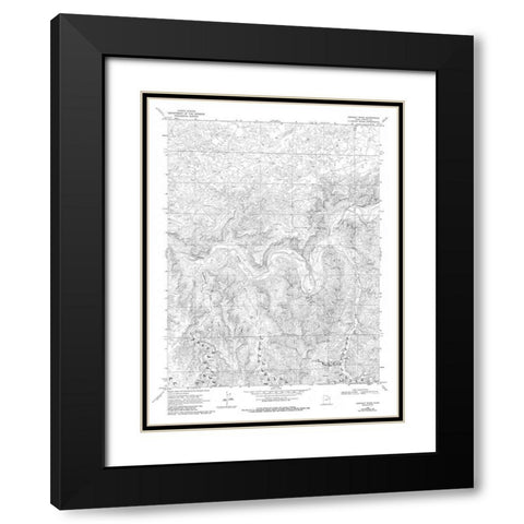 Asphalt Wash Utah Quad - USGS 1968 Black Modern Wood Framed Art Print with Double Matting by USGS