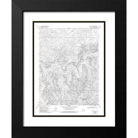Asphalt Wash Utah Quad - USGS 1968 Black Modern Wood Framed Art Print with Double Matting by USGS