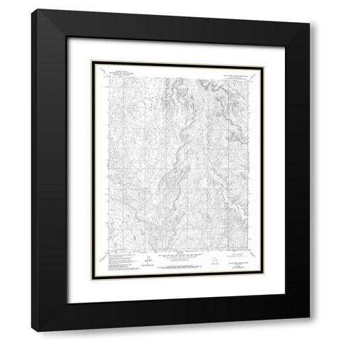 Buck Camp Canyon Utah Quad - USGS 1968 Black Modern Wood Framed Art Print with Double Matting by USGS