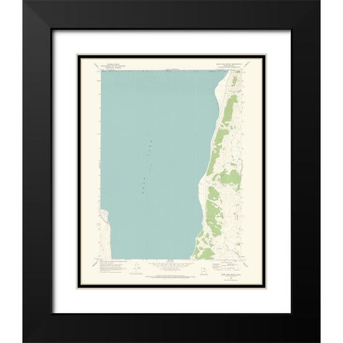 South Bear Lake Utah Quad - USGS 1969 Black Modern Wood Framed Art Print with Double Matting by USGS