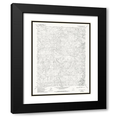 North East Big Pack Mountain Utah Quad - USGS 1968 Black Modern Wood Framed Art Print with Double Matting by USGS