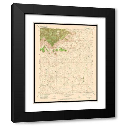 Cisco Springs Utah Quad - USGS 1970 Black Modern Wood Framed Art Print with Double Matting by USGS
