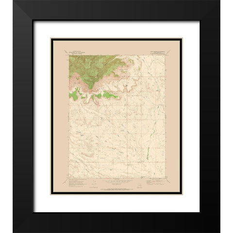 Cisco Springs Utah Quad - USGS 1970 Black Modern Wood Framed Art Print with Double Matting by USGS