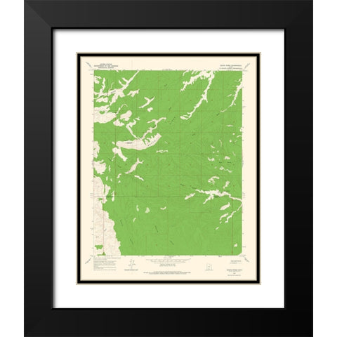 Death Ridge Utah Quad - USGS 1964 Black Modern Wood Framed Art Print with Double Matting by USGS