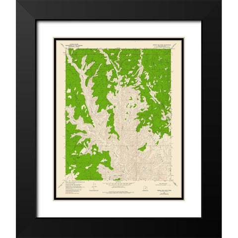 Needle Eye Point Utah Quad - USGS 1968 Black Modern Wood Framed Art Print with Double Matting by USGS