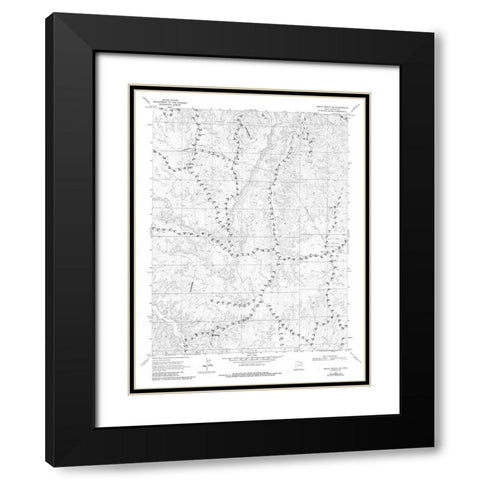 South East Archy Bench Utah Quad - USGS 1968 Black Modern Wood Framed Art Print with Double Matting by USGS