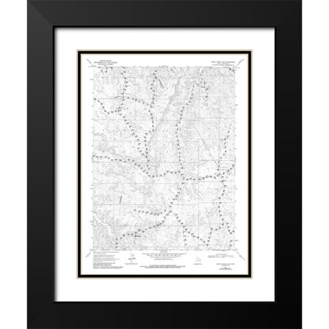 South East Archy Bench Utah Quad - USGS 1968 Black Modern Wood Framed Art Print with Double Matting by USGS