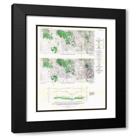 Tintic Valley Aeromagnetic Utah - USGS 1962 Black Modern Wood Framed Art Print with Double Matting by USGS
