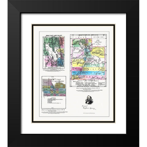 Utah Black Modern Wood Framed Art Print with Double Matting by Froiseth