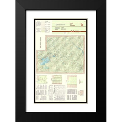 Utah Utah Index Quad - USGS 1996 Black Modern Wood Framed Art Print with Double Matting by USGS