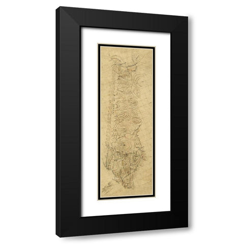 Alleghany County Virginia -1870 Black Modern Wood Framed Art Print with Double Matting by Unknown