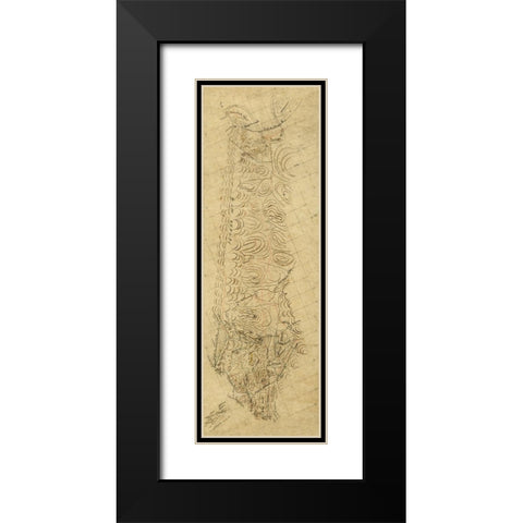 Alleghany County Virginia -1870 Black Modern Wood Framed Art Print with Double Matting by Unknown