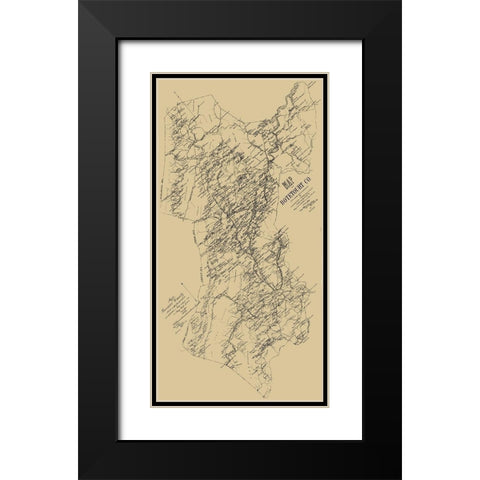 Botetourt County Virginia - Hotchkiss 1885 Black Modern Wood Framed Art Print with Double Matting by Hotchkiss