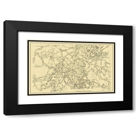 Culpeper Virginia Landowner - 1865 Black Modern Wood Framed Art Print with Double Matting by Unknown