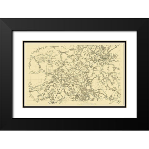 Culpeper Virginia Landowner - 1865 Black Modern Wood Framed Art Print with Double Matting by Unknown